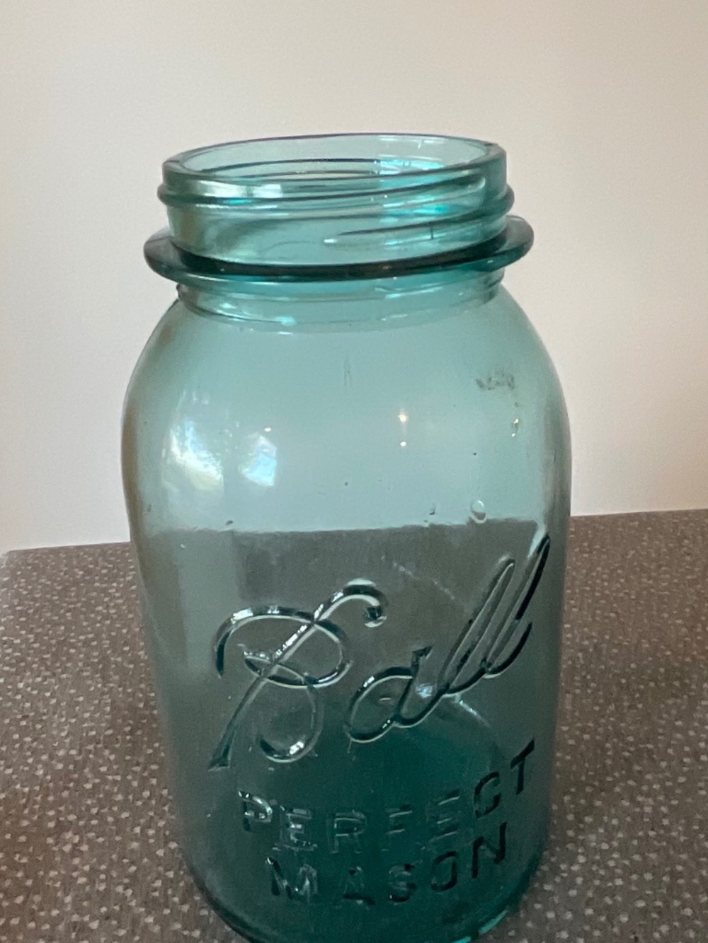 Vintage Ball Perfect Mason Quart Jar Blue #2
